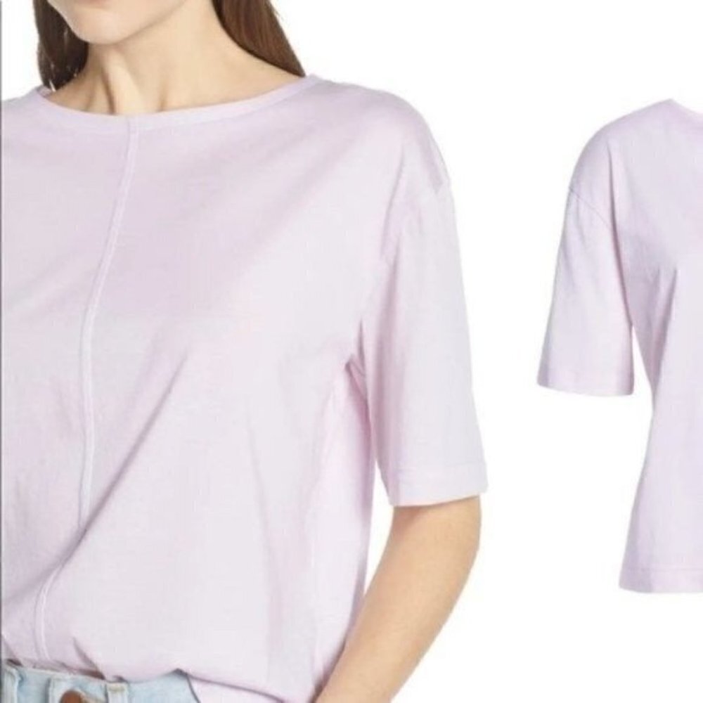 Something Navy Lilac‎ Purple Seamed T-Shirt XXS